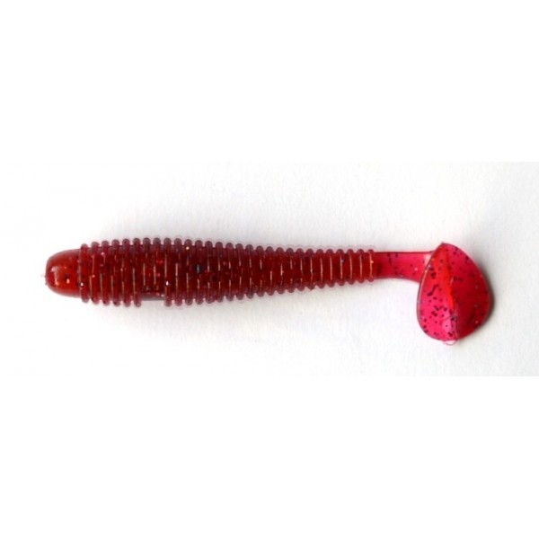 Приманка силиконовая на хищника, Taipan Slim View Fat, 2,8 дюйма, 8шт/уп, цвет №05 Redpearl